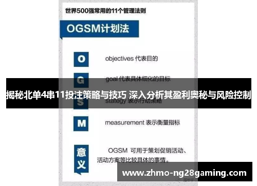 揭秘北单4串11投注策略与技巧 深入分析其盈利奥秘与风险控制
